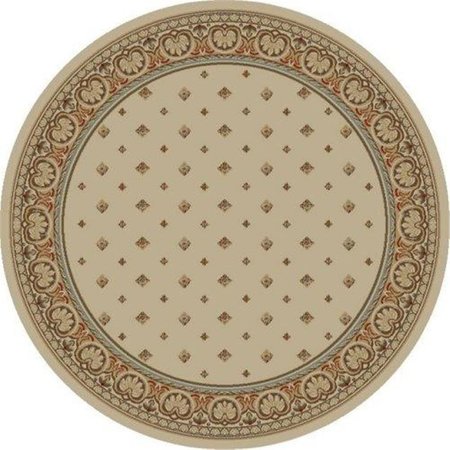 CONCORD GLOBAL 7 ft. 10 in. Ankara Pin Dot - Round, Ivory 63029